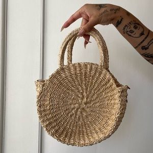 Clare V Straw Mini Bag with Strap
